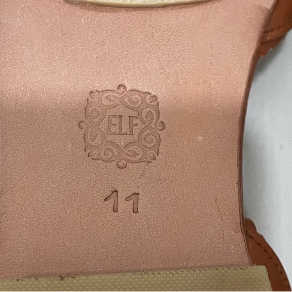 NWOT ELF Made By Hand Bounty T-strap Leather Sandals Vintage Camel Tan Women 11 - Picture 12 of 14